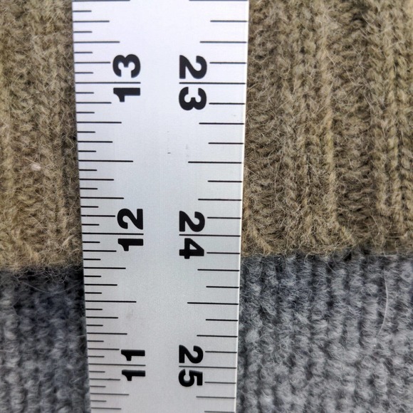 Marina Luna Women's Cable Knit Cardigan Sweater Green XL Shawl Collar Lambswool - Picture 11 of 12